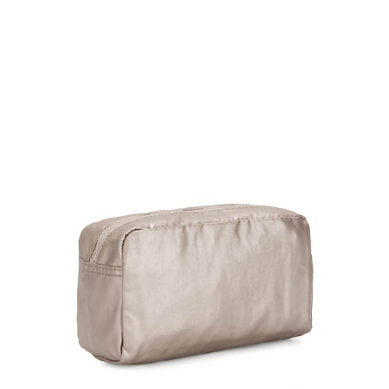 Kipling Gleam Metallic Pouch Vesker Beige | NO 1083UZ